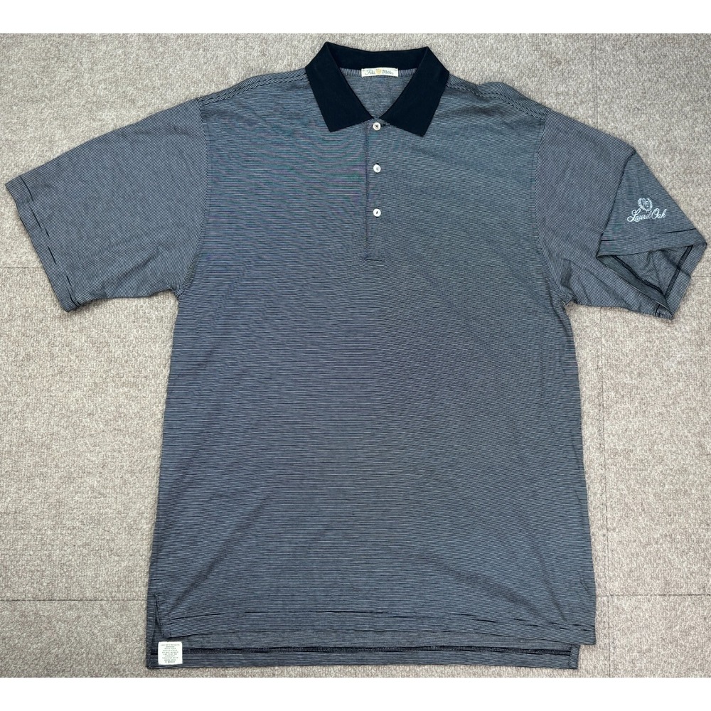 Peter Millar‎ Laurel Oak Men's Vtg Striped Short Sleeve Golf Polo Shirt Size L